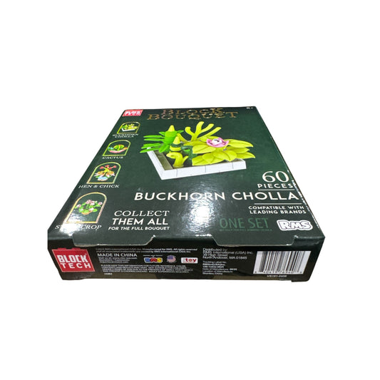 Block Tech Block Bouquet Buckhorn Cholla Building Set 60 Pieces Collectible For Ages 8+ Compatible With Leading Brands