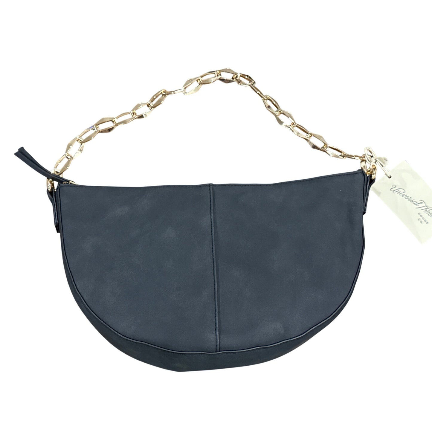 Universal Thread Black Half-Moon Shoulder Bag With Chain Strap Recycled Polyurethane & Polyester