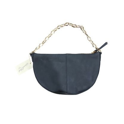 Universal Thread Black Half-Moon Shoulder Bag With Chain Strap Recycled Polyurethane & Polyester