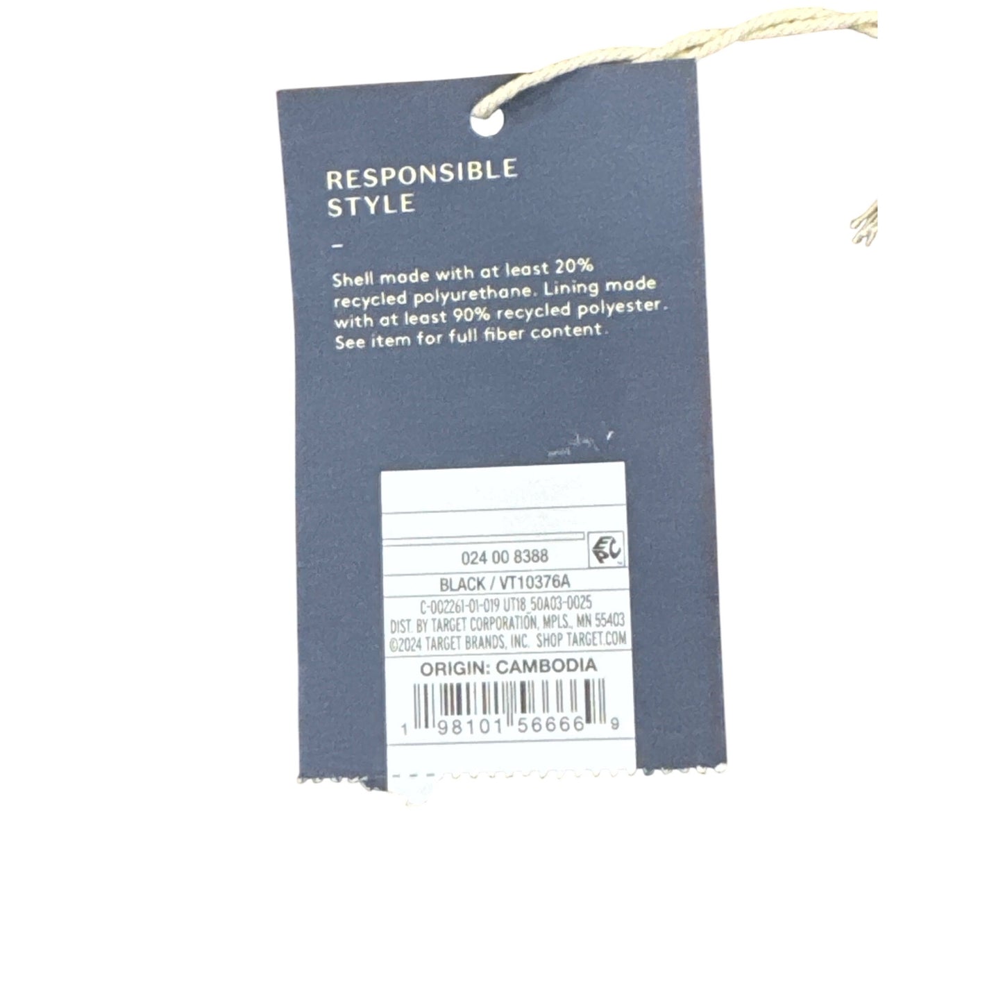 Universal Thread Black Half-Moon Shoulder Bag With Chain Strap Recycled Polyurethane & Polyester