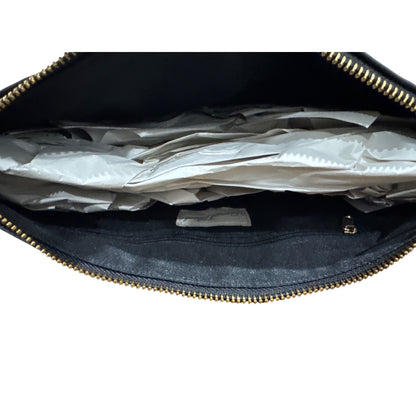 Universal Thread Black Half-Moon Shoulder Bag With Chain Strap Recycled Polyurethane & Polyester