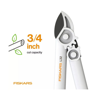 Fiskars L32 Anvil Lopper With PowerGear Technology 1.25" Cut Capacity Durable Comfortable Handles
