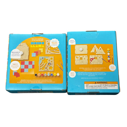 Mondo Llama Create-Your-Own Lantern & Paint-Your-Own Lit Tent Craft Kits For Ages 6+ Non-Toxic Includes Paints & Brushes