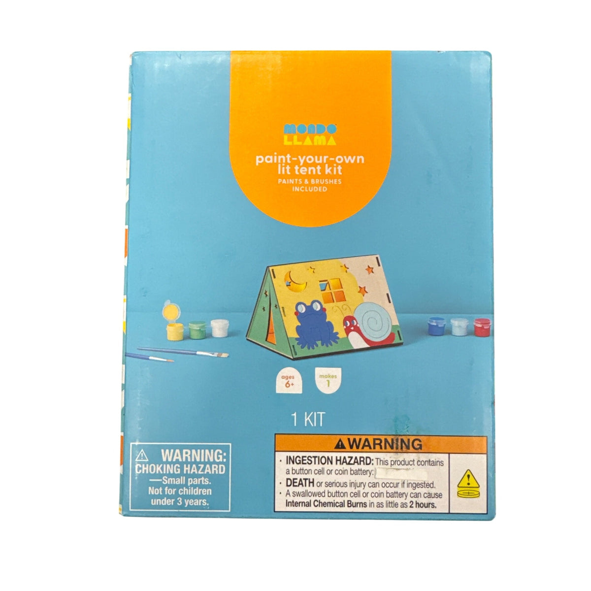 Mondo Llama Create-Your-Own Lantern & Paint-Your-Own Lit Tent Craft Kits For Ages 6+ Non-Toxic Includes Paints & Brushes