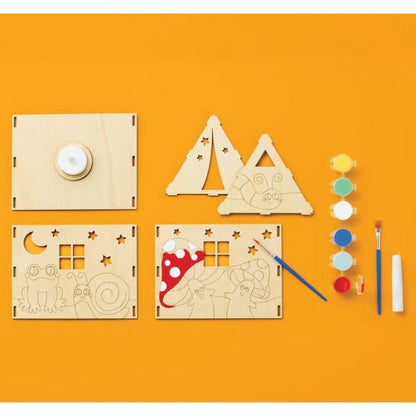 Mondo Llama Create-Your-Own Lantern & Paint-Your-Own Lit Tent Craft Kits For Ages 6+ Non-Toxic Includes Paints & Brushes