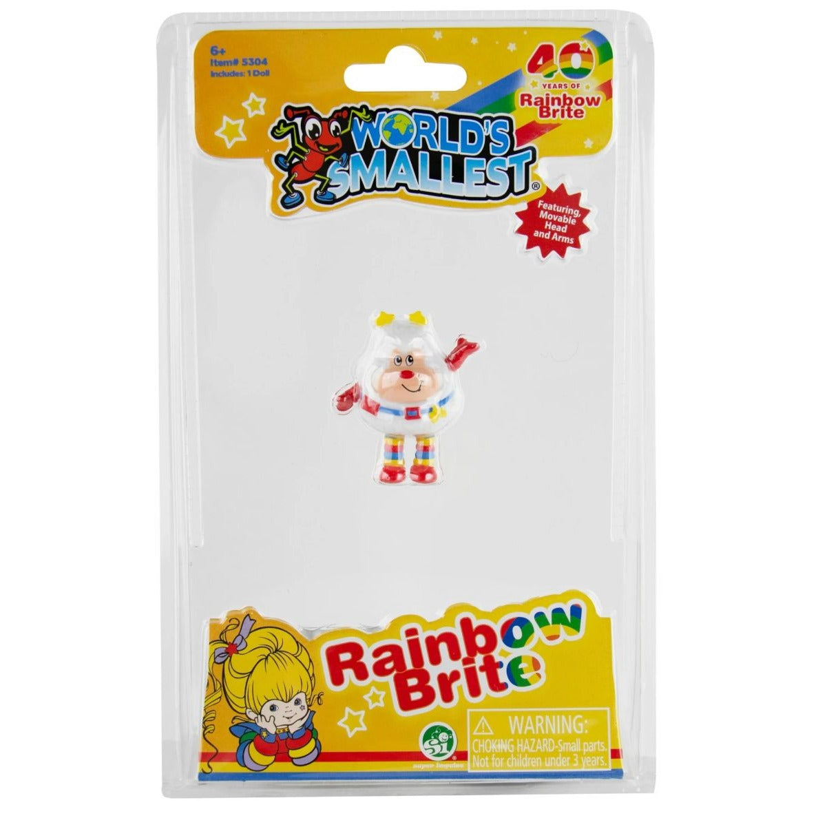 World's Smallest Rainbow Brite Doll 40th Anniversary Edition With Movable Head & Arms