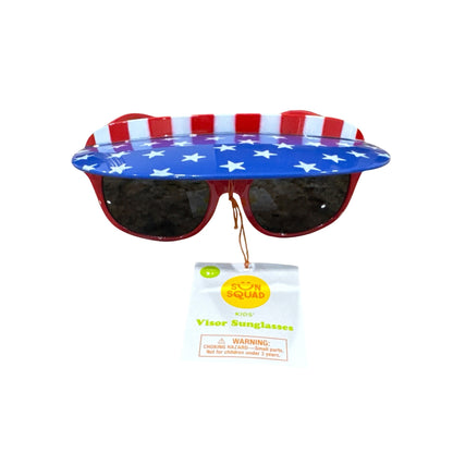 SUN SQUAD Kids Americana Visor Sunglasses (Set of 3)
