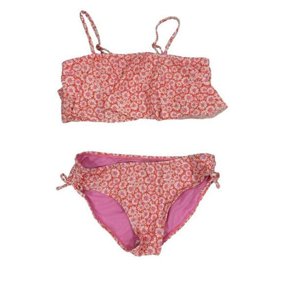 Raisins Girls Floral Pink & White Two-Piece Bikini Swimsuit Size 16