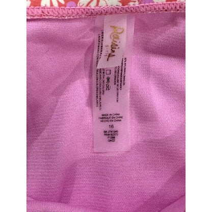 Raisins Girls Floral Pink & White Two-Piece Bikini Swimsuit Size 16