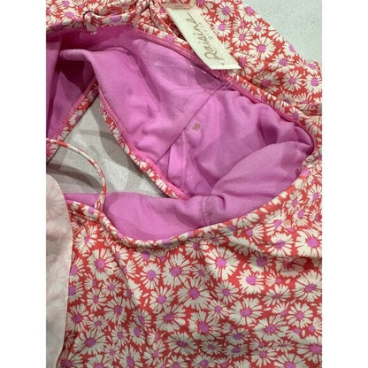 Raisins Girls Floral Pink & White Two-Piece Bikini Swimsuit Size 16