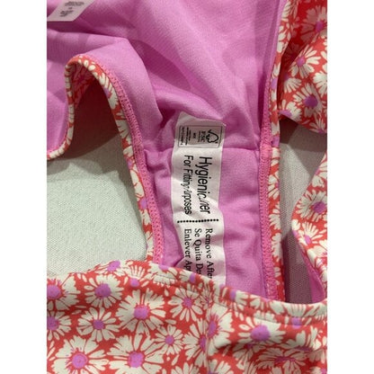 Raisins Girls Floral Pink & White Two-Piece Bikini Swimsuit Size 16
