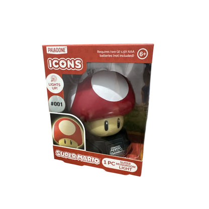 Super Mario Super Mushroom Light Paladone Collectible LED Lamp For Kids & Gamers Ages 6+