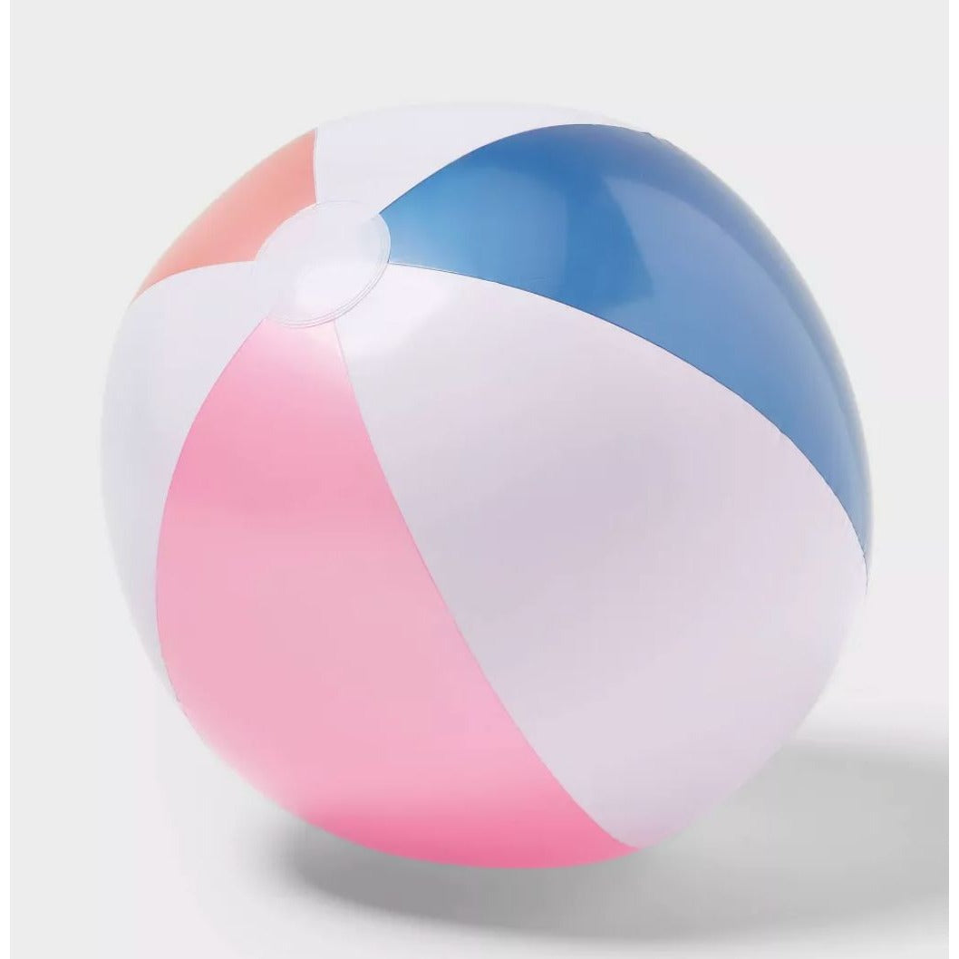 Set of 3 Sun Squad Inflatable Beach Ball 25" Diameter With Repair Patch Outdoor Pool Fun Summer Toy