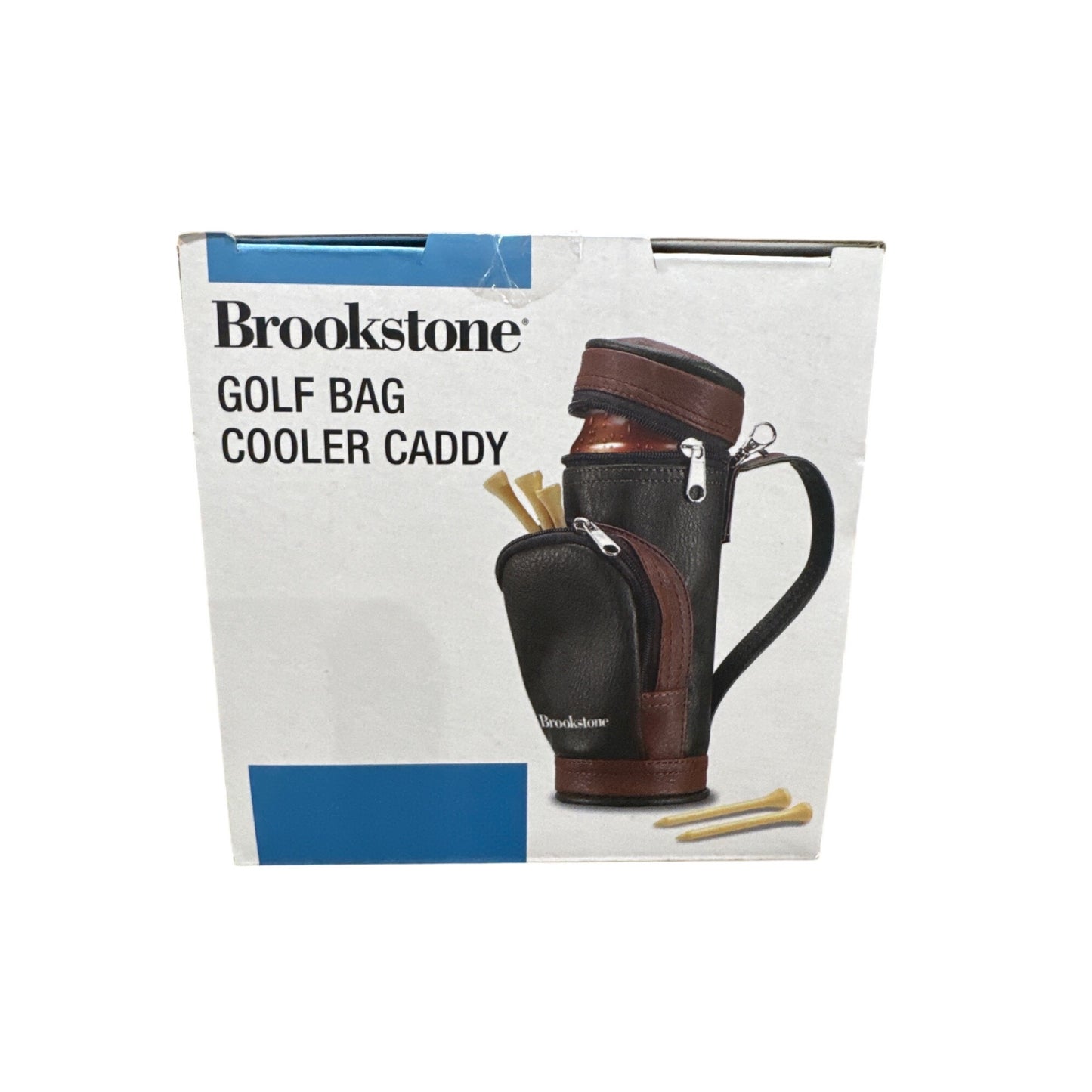 Brookstone Golf Bag Cooler Caddy With Insulated Pocket and Front Zip For Accessories