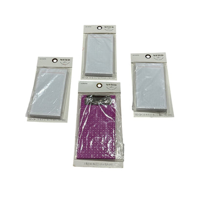 Noted By Post-It Clipboard & Graph Paper List Notes Set Purple & White 7x4.1 In & 2.9x5.7 In