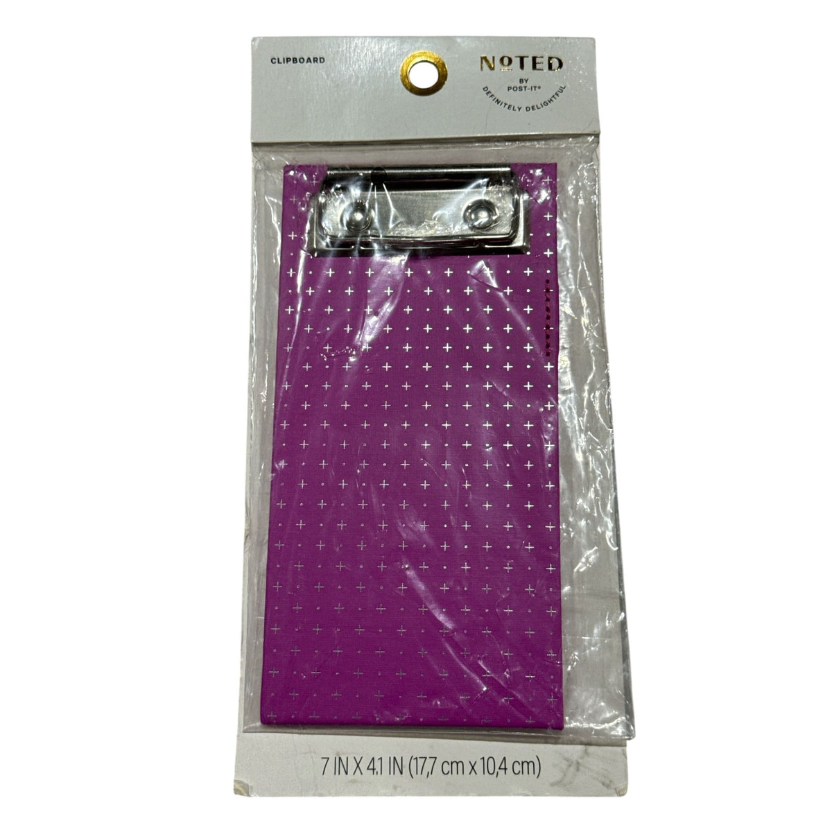 Noted By Post-It Clipboard & Graph Paper List Notes Set Purple & White 7x4.1 In & 2.9x5.7 In