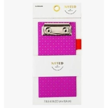Noted By Post-It Clipboard & Graph Paper List Notes Set Purple & White 7x4.1 In & 2.9x5.7 In