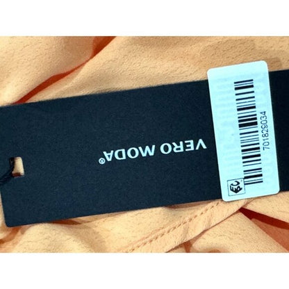 Vero Moda Women's Sleeveless Smocked Waist Mini Dress Orange Size M