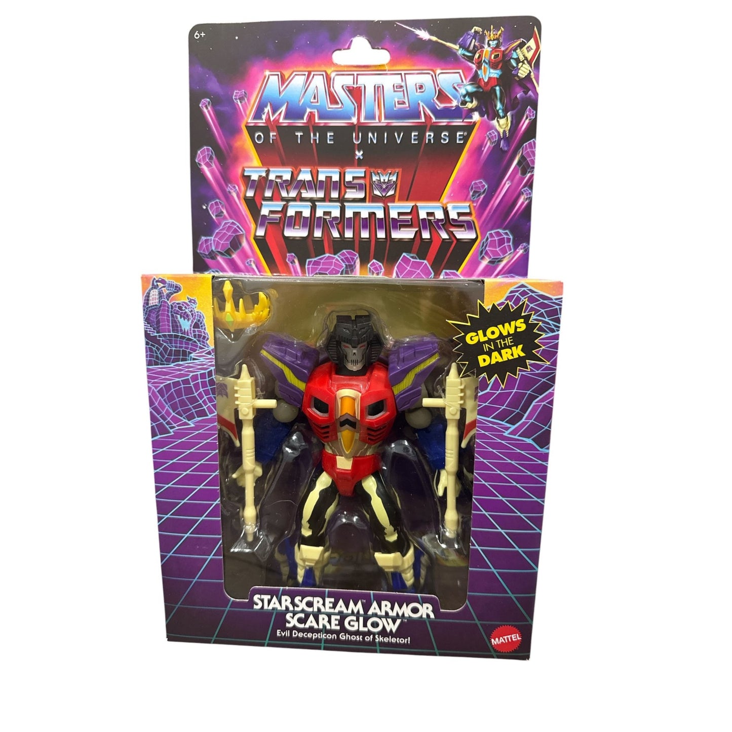 Masters Of The Universe X Transformers Starscream Armor Scare Glow Glow-In-The-Dark Action Figure