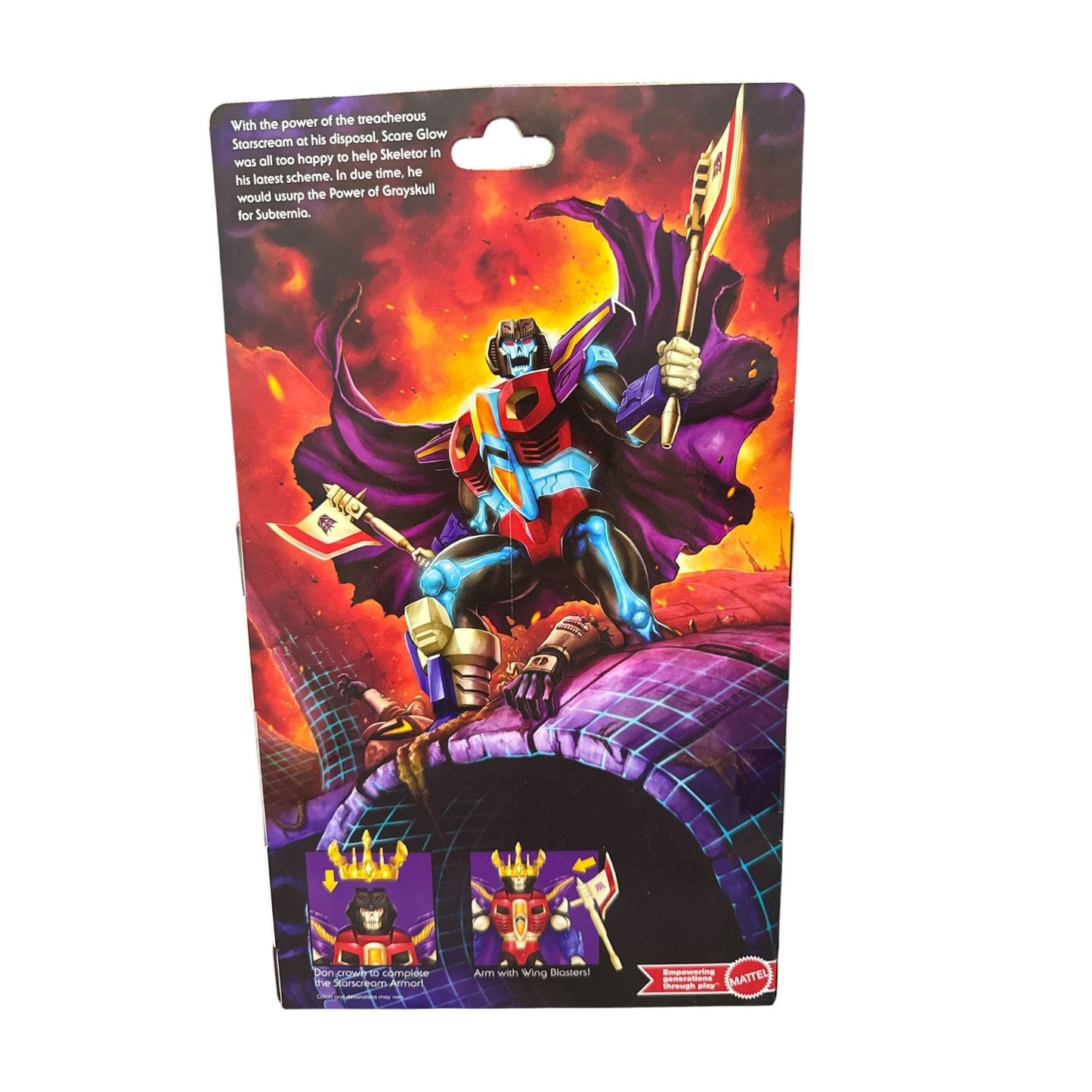 Masters Of The Universe X Transformers Starscream Armor Scare Glow Glow-In-The-Dark Action Figure
