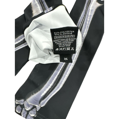 Skeleton Bone Print Arm Sleeves By Candy Catz Black & White Stretchy Accessory For Costume  XS
