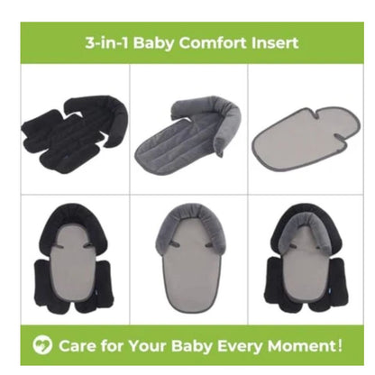 Coolbebe Upgraded 3-in-1 Babybody Support for Newborn Infant Toddler - Black/Gray