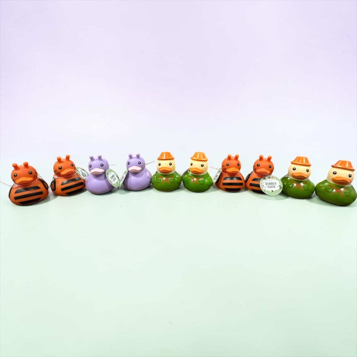 Set Of 10 Assorted Rubber Ducks In Fun Animal & Character Designs For Kids 6 Months+