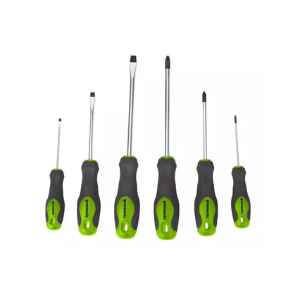 Greenworks 6-Piece Magnetic Tip Screwdriver Set With Ergonomic Handles Slotted & Phillips (Home tools set)