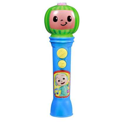 Cocomelon Karaoke Microphone Toy With Flashing Lights & Built-In Music For Kids 18M+