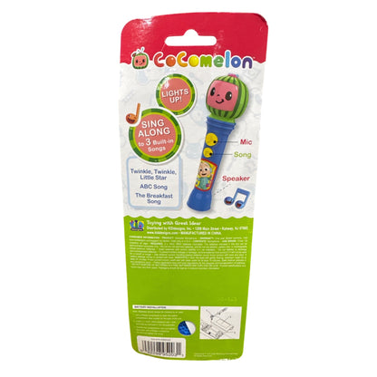 Cocomelon Karaoke Microphone Toy With Flashing Lights & Built-In Music For Kids 18M+