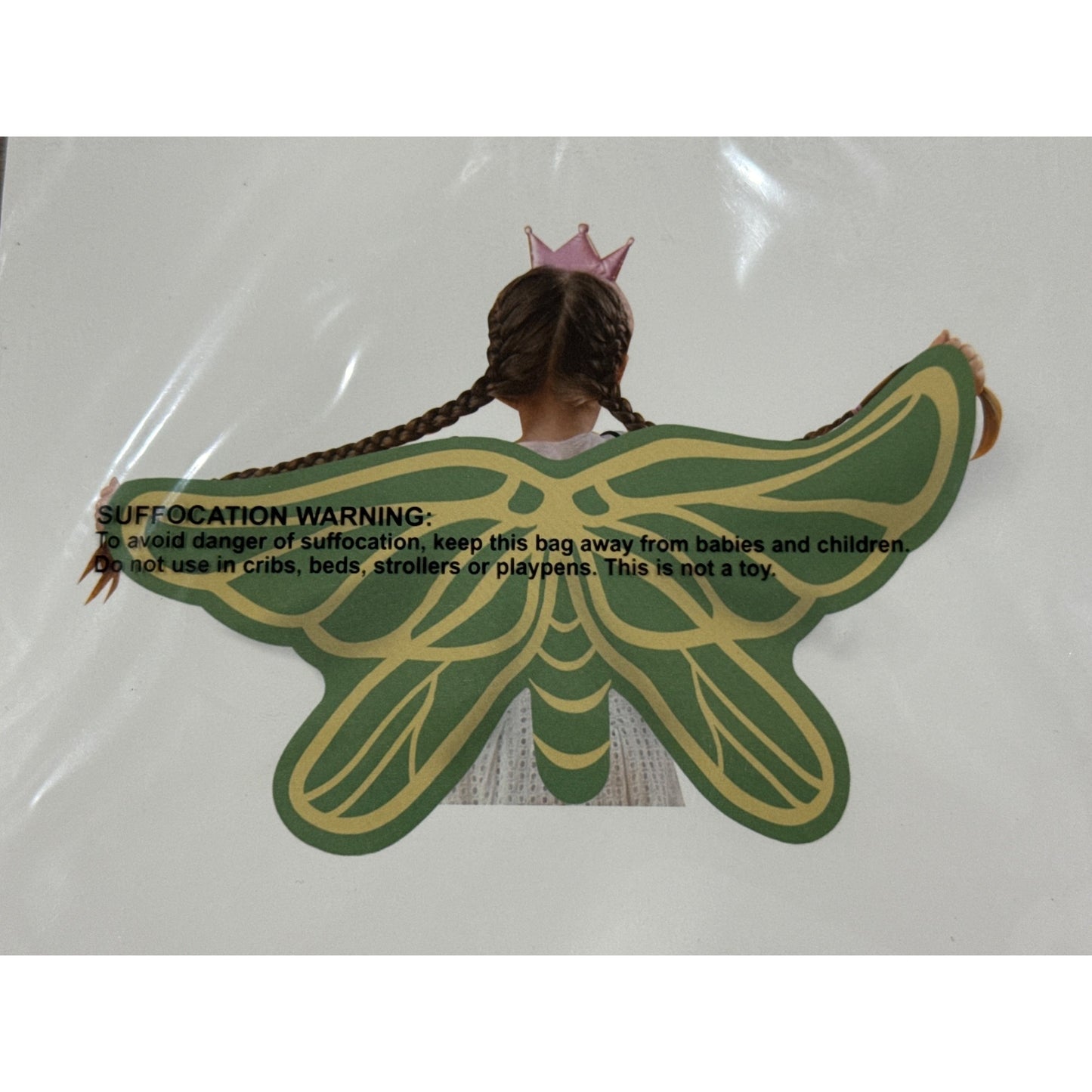 Set of 3 Dragonfly Dress-Up Wings For Kids, Green & Yellow, 3+ Years, 1 Pair