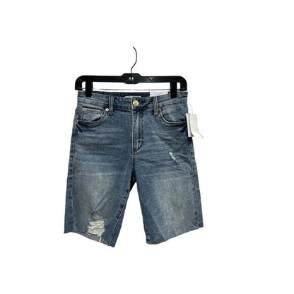 STS Blue Caroline Bermuda 10" High-Rise Distressed Denim Shorts Women’s Size 25