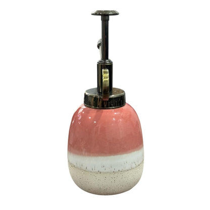 Ceramic & Metal Plant Mister Set Of 2 With Gradient Pink White, Beige Design