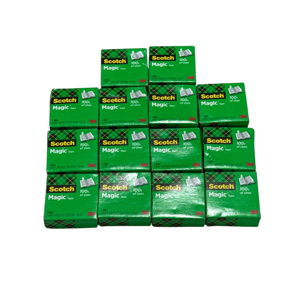 Scotch Magic Tape 1 Roll 3/4 In x 1000 In (14-Pack) 19mm x 25.4m Clear Invisible Office Supplies