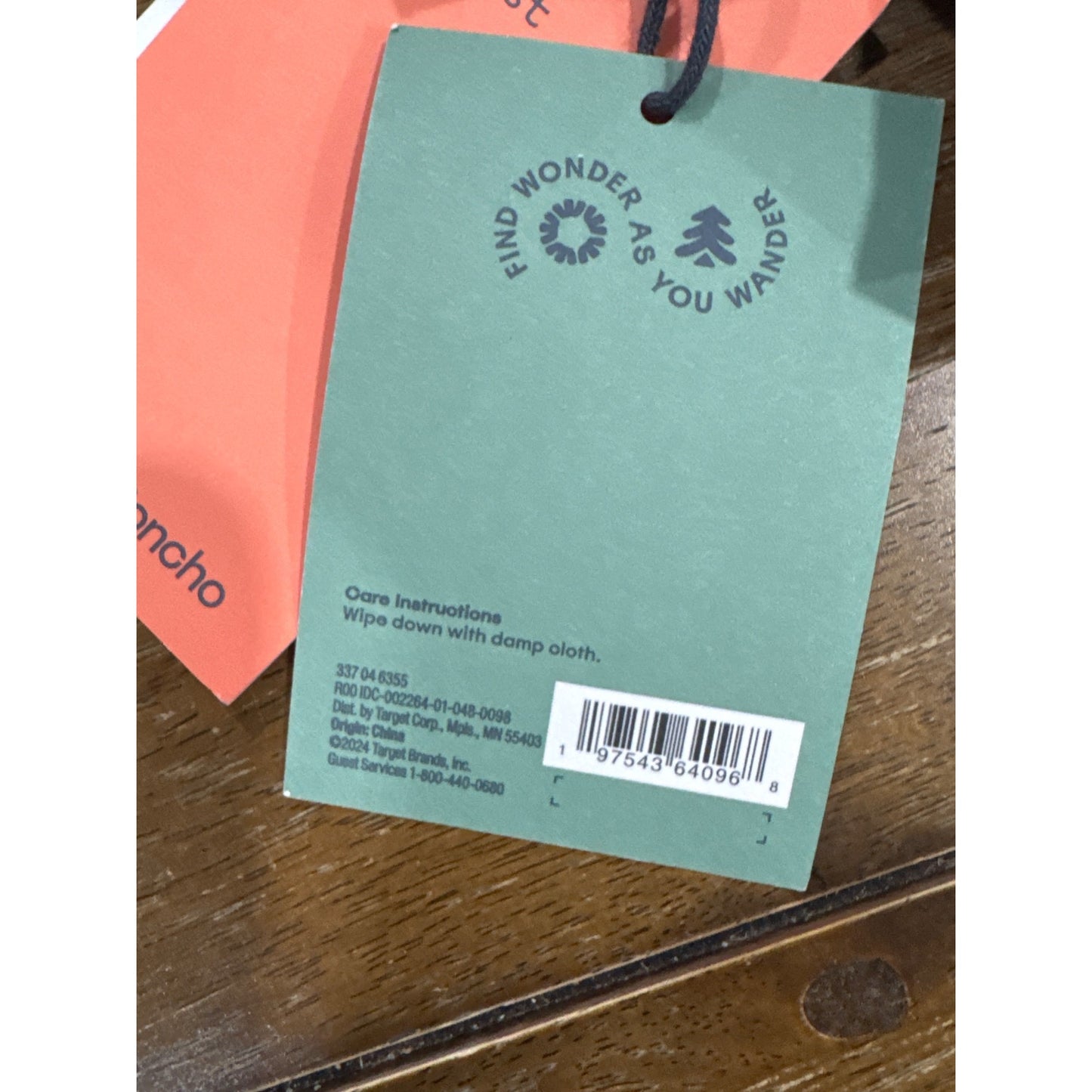 Reusable Blue Hooded Rain Poncho With Front Pocket By Embark One Size Fits Most Lightweight & Packable Design