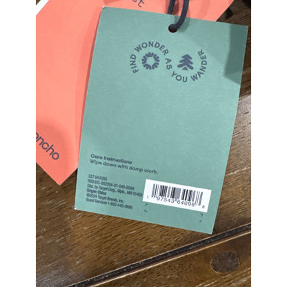 Reusable Blue Hooded Rain Poncho With Front Pocket By Embark One Size Fits Most Lightweight & Packable Design