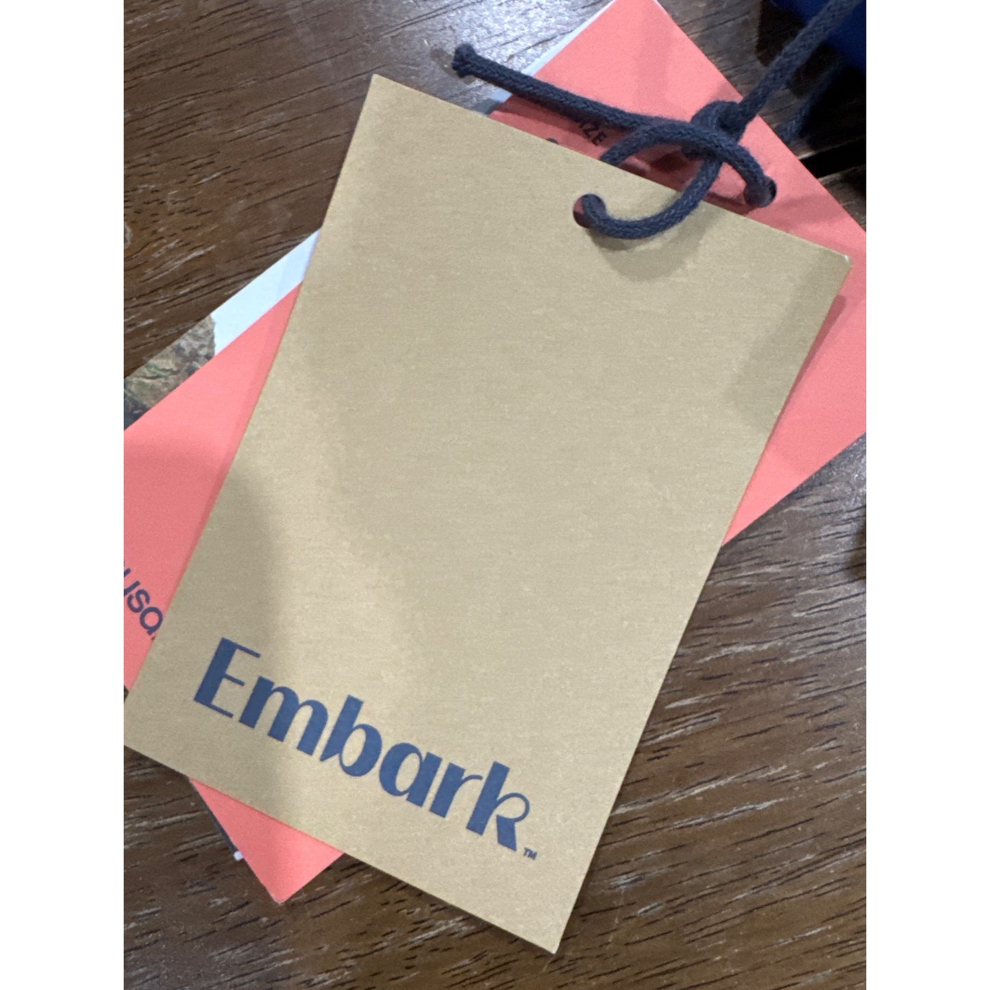 Reusable Blue Hooded Rain Poncho With Front Pocket By Embark One Size Fits Most Lightweight & Packable Design