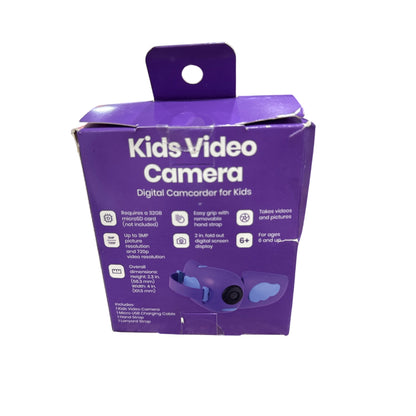 Kids Video Camera With 3MP Resolution & 720p Video Fold-Out Screen Ages 6+ Includes Accessories