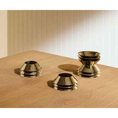 Set Of 4 West Elm Metal Napkin Rings - Modern Design - Made In India