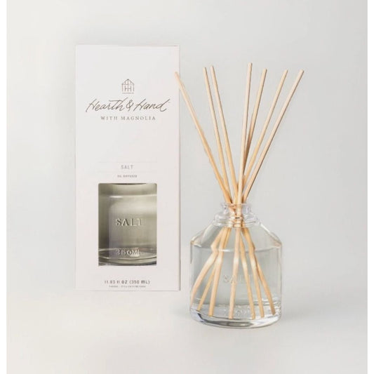 Hearth & Hand With Magnolia Salt Reed Diffuser 11.83 Fl Oz (350ml) 7 Reeds