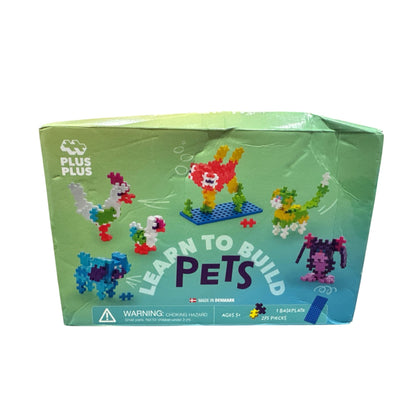 Plus-Plus Learn To Build Pets Set With 275 Pieces & 1 Baseplate For Ages 5+  Made In Denmark