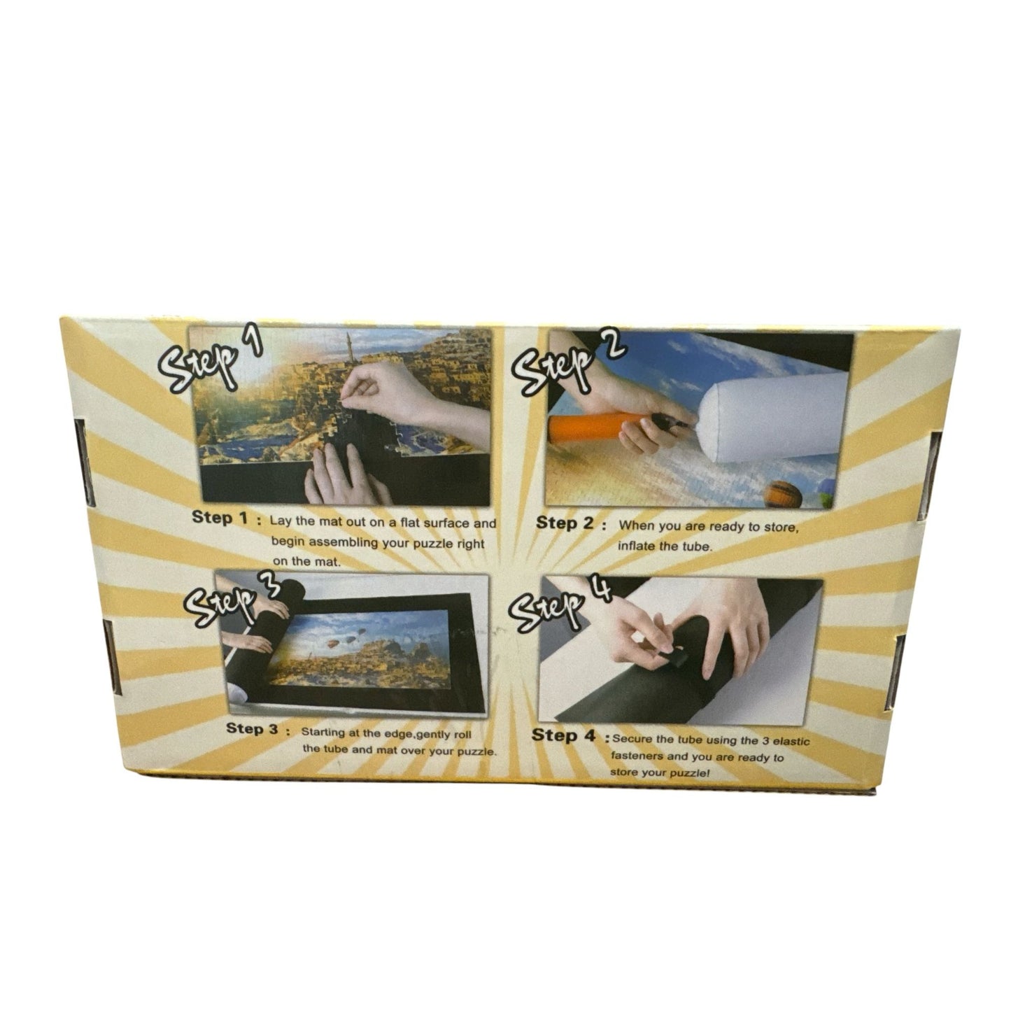 Genovega Puzzle Pad Roll-Up Kit For Puzzle Storage With Non-Slip Felt Mat Inflatable Tube Pump Storage Bag & Elastic Fasteners