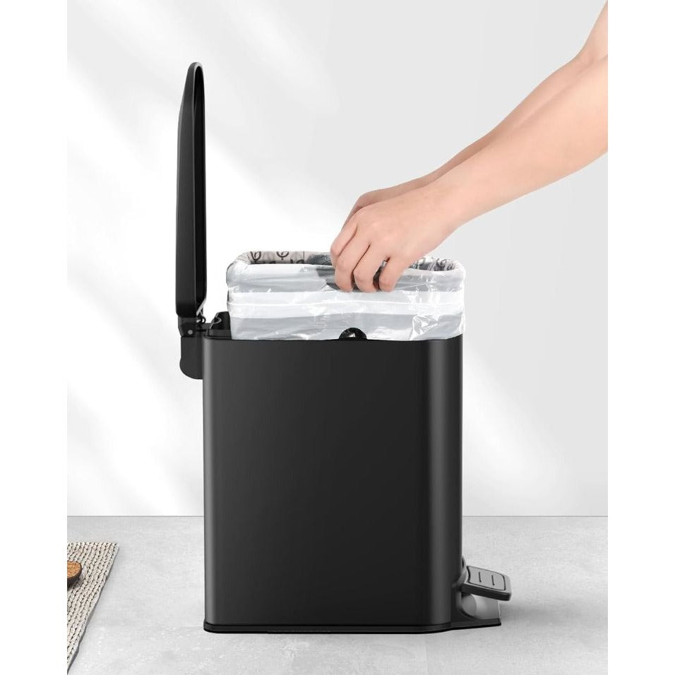 Cesun 1.6 Gallon Trash Bags With Drawstring Closure Leak-Proof Durable And Reliable Includes 90 Bags In 3 Rolls