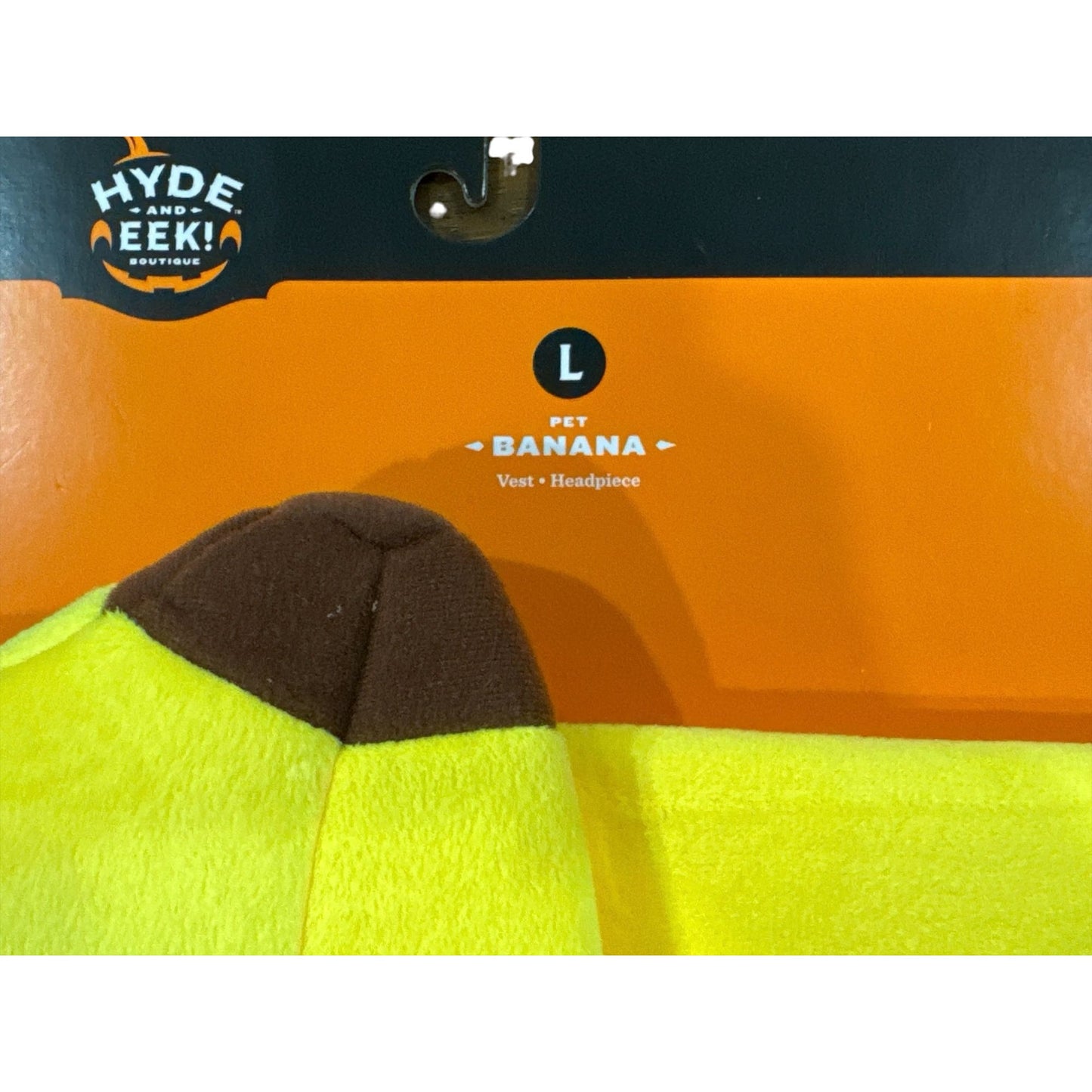 Hyde & Eek! Large Dog Banana Costume Vest & Headpiece Halloween Pet Outfit
