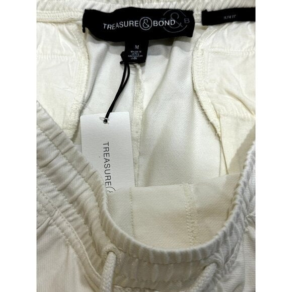 TREASURE & BOND Women's Ivory Shorts MEDIUM
