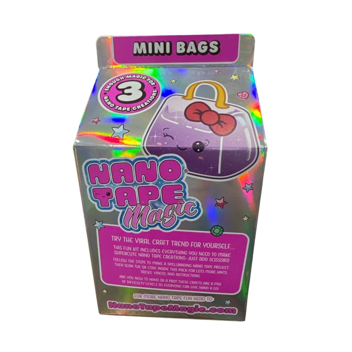 Nano Tape Magic Mini Bags Craft Kit With Slime Jewels and Beads For Kids Aged 6+