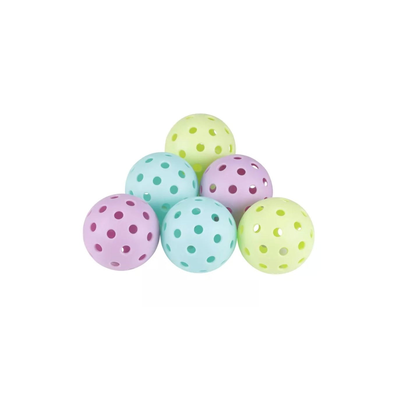 Pickle O'Joe 6pk Balls Pickleballs - Pastel Pack Durable Indoor & Outdoor Use (2-PACK)