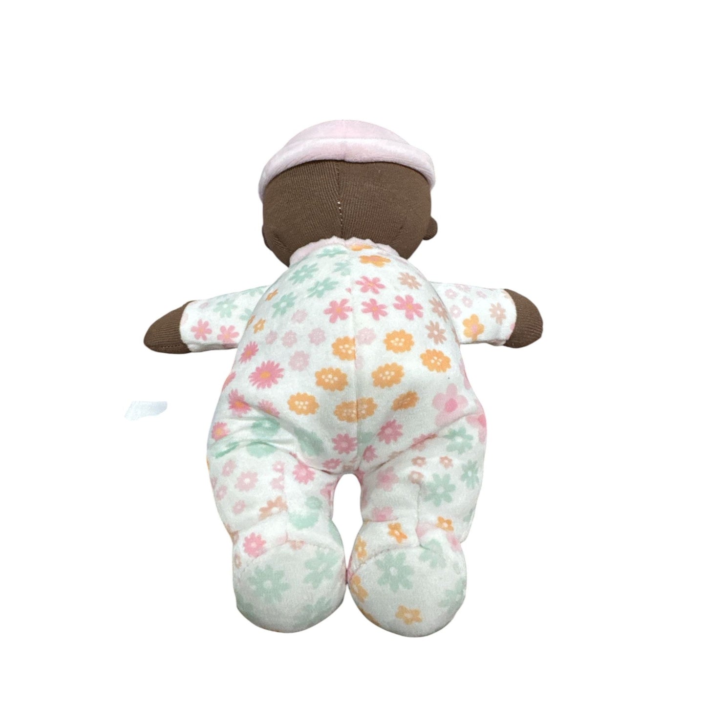 Giggle Scape Soft Baby Doll With Floral Pajamas & Pink Bow 8" Plush Toy