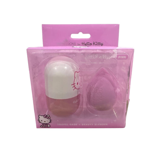 Hello Kitty Travel Case & Beauty Blender Pink By Impressions Vanity Co.