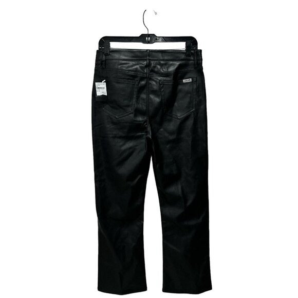 Joe's Jeans Women's Black Mid-Rise Faux Leather Bootcut Pants Size 28 NWT